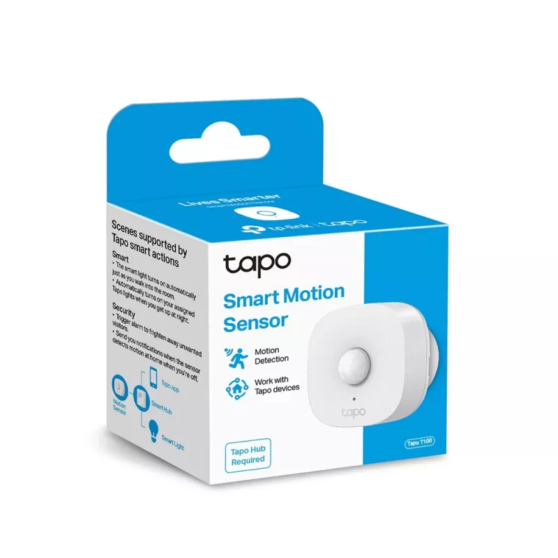 TP-Link Tapo judesio jutiklis, luboms/sienai, vidaus, baltas, 120°, belaidis, 7 m