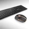 CHERRY DW 9100 SLIM belaidis klaviatūros ir pelės rinkinys, RF + Bluetooth, QWERTZ šveicariškas, juodas