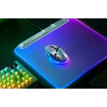 Pelės kilimėlis Razer Basilisk V3 Pro 35K Phantom White Edition – optimizuotas optinėms ir lazerinėms pelėms