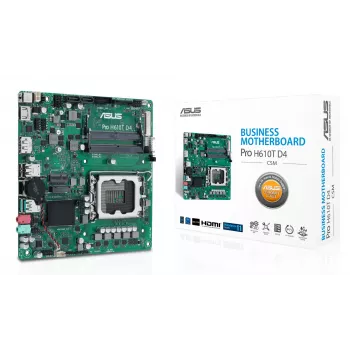 ASUS Pro H610T D4-CSM pagrindinė plokštė Intel H610 LGA 1700 Thin Mini ITX