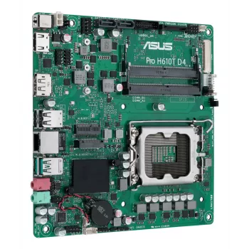 ASUS Pro H610T D4-CSM pagrindinė plokštė Intel H610 LGA 1700 Thin Mini ITX