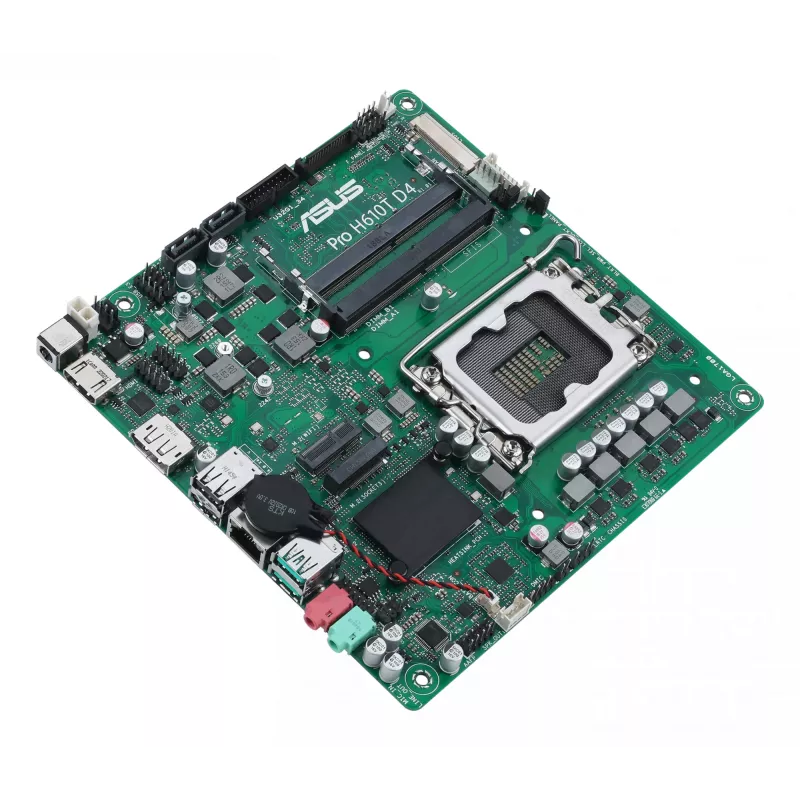 ASUS Pro H610T D4-CSM pagrindinė plokštė Intel H610 LGA 1700 Thin Mini ITX