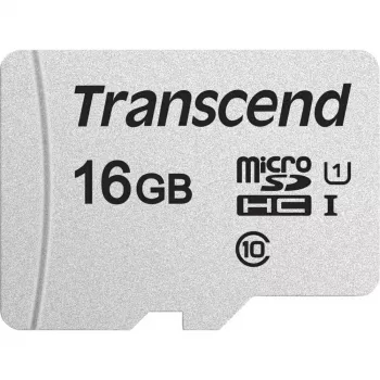 TRANSCEND Micro SDHC kortelė 300s 16GB UHS-I U1 su adapteriu