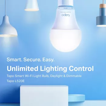 TP-Link Tapo L520E išmanioji LED lemputė, E27, baltos dienos šviesos, pritemdoma, Wi-Fi