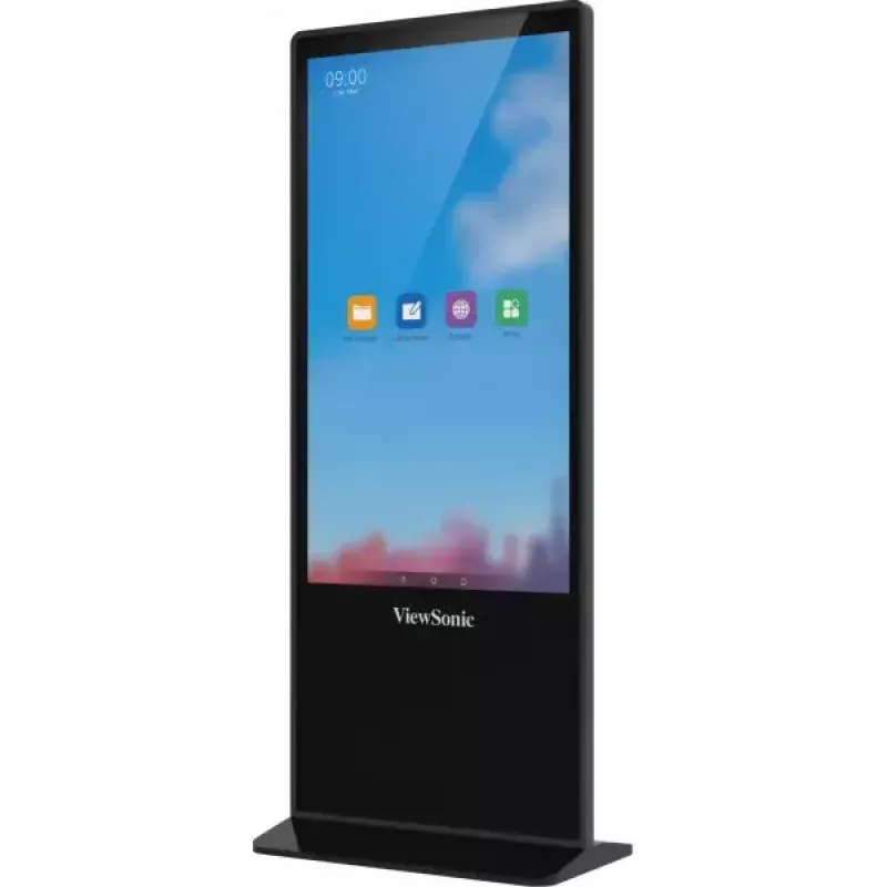 ViewSonic EP5542T interaktyvus skaitmeninis ePoster stendas, 139,7 cm (55 col.) LED, 450 cd/m², 4K Ultra HD, juodas, liečiamas ekranas, Android 8.0