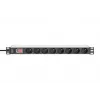 DIGITUS 1U aliuminio PDU, montuojamas į stelažą, 8x CEE 7/5, 16A, 4000W, 250VAC 50/60Hz
