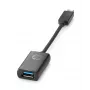 HP USB-C į USB 3.0 adapteris, 0,1409 m, USB-C, USB 3.0, USB 3.2 Gen 1 (3.1 Gen 1), juodos spalvos