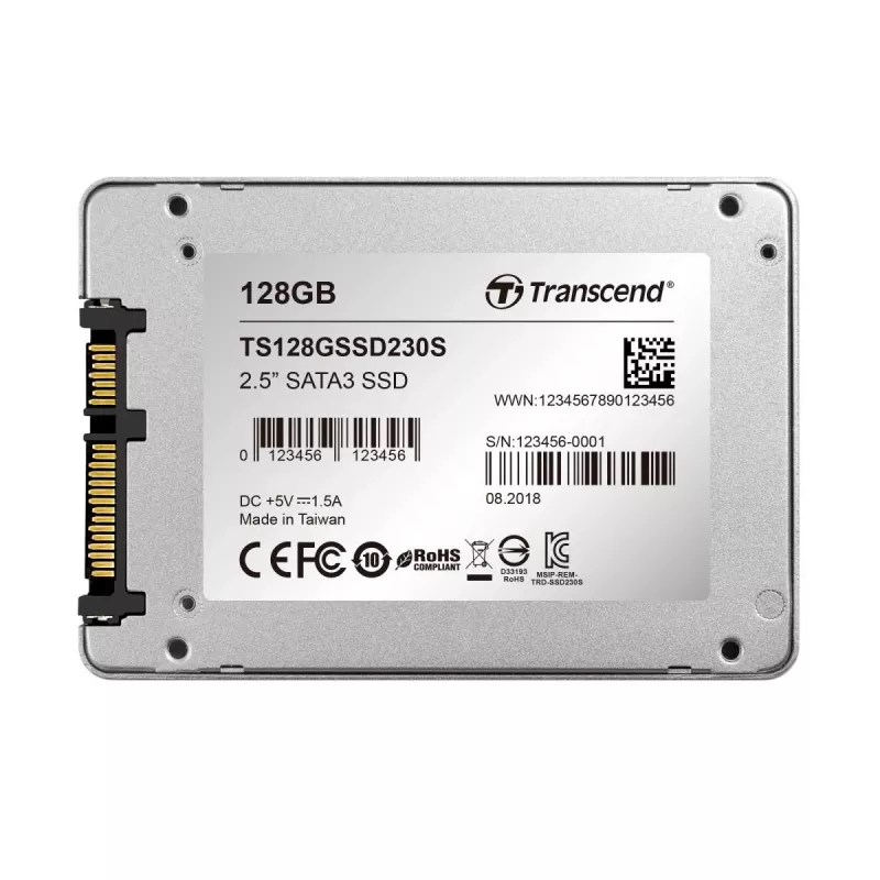 TRANSCEND SSD 230s 128GB 2,5 colio SATA III 6Gb/s TLC aliuminio korpusas
