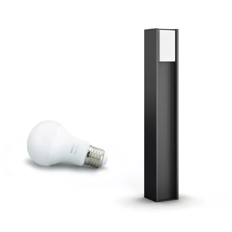 Philips Hue White Turaco lauko stulpas 1647493P0, išmanus stulpinis apšvietimas, Bluetooth/Zigbee, antracitas, LED, aliuminis, E27