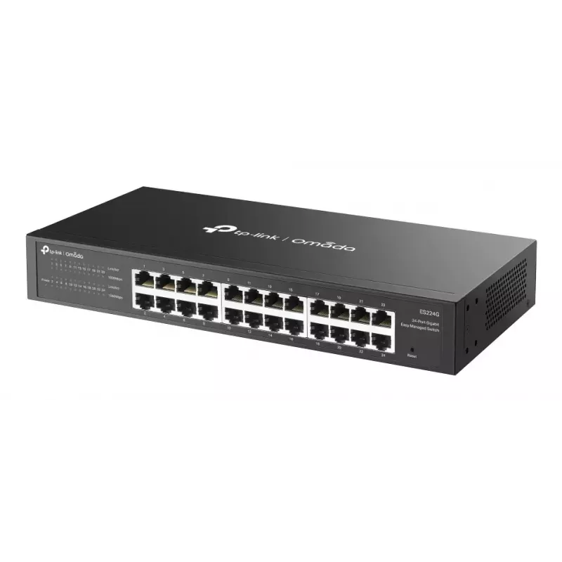 TP-Link Omada ES224G valdomas L2 Gigabit Ethernet tinklo jungiklis (24 prievadai, 10/100/1000, juodas)