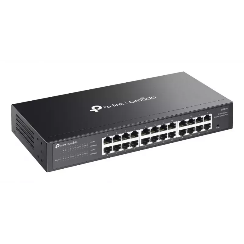 TP-Link Omada ES224G valdomas L2 Gigabit Ethernet tinklo jungiklis (24 prievadai, 10/100/1000, juodas)