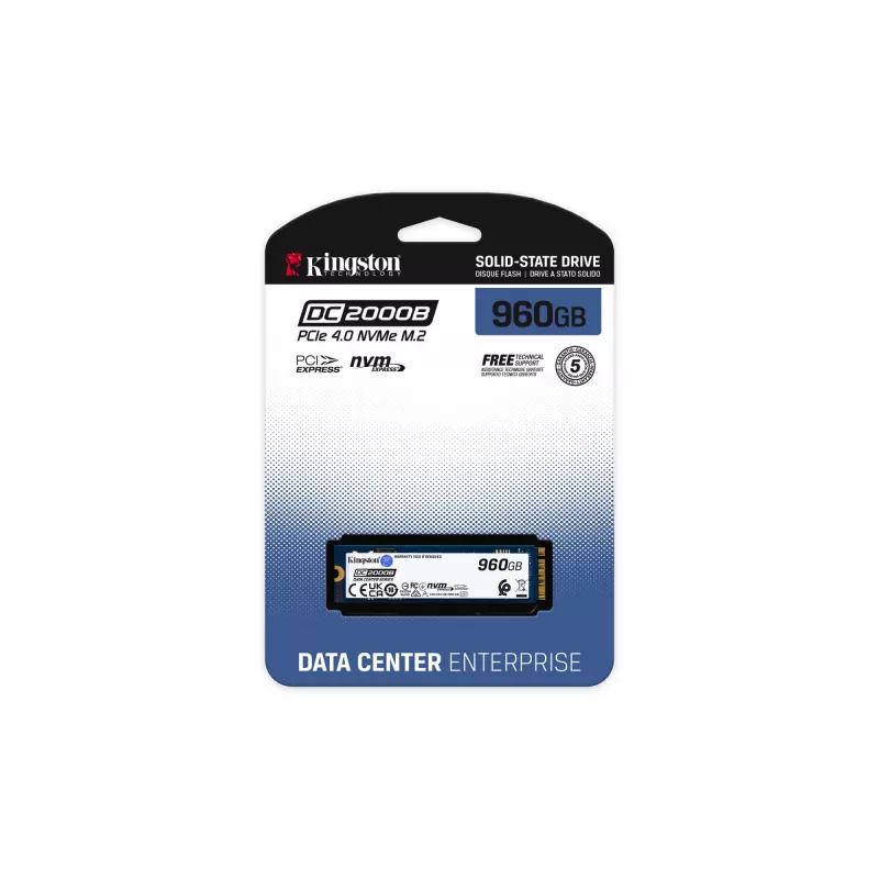 Kingston Technology DC2000B 960GB PCIe 4.0 M.2 2280 SSD serveriams