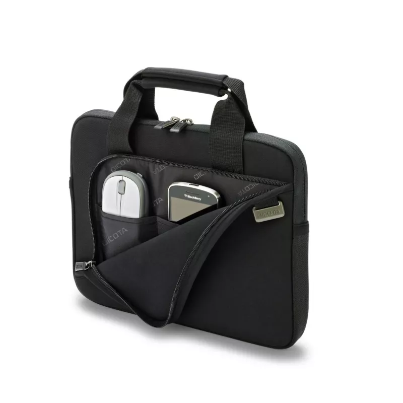 DICOTA Smart Skin – 13–13,3 col. nešiojamojo kompiuterio dėklas – juoda / neoprenas su 100 % perdirbto paviršiaus audinio