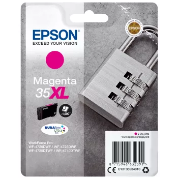 Epson Padlock 35XL rašalo kasetė, purpurinė, DURABrite Ultra, didelės talpos