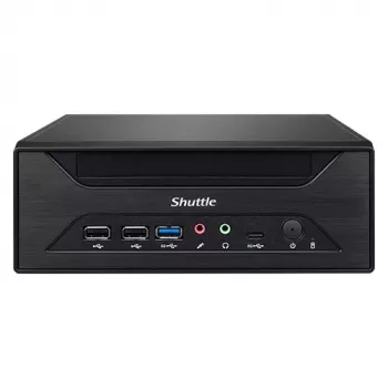 Shuttle XPC slim Barebone XH610 - S1700, Intel H610, 1xDP, 1xHDMI, 1x VGA, 2x COM (RS232), 2x LAN (2,5G ir 1G), 1x slim 5,25 colio, 2x 3,5 colio, 2x M.2, 24/7 nuolatinis veikimas