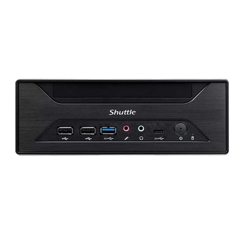 Shuttle XPC slim Barebone XH610 - S1700, Intel H610, 1xDP, 1xHDMI, 1x VGA, 2x COM (RS232), 2x LAN (2,5G ir 1G), 1x slim 5,25 colio, 2x 3,5 colio, 2x M.2, 24/7 nuolatinis veikimas