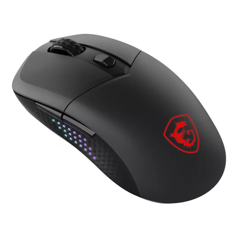 MSI VERSA 300 ELITE WIRELESS belaidė pelė, žaidimams, dešinei rankai, RF Wireless + Bluetooth + USB Type-C, optinė, 26000 DPI
