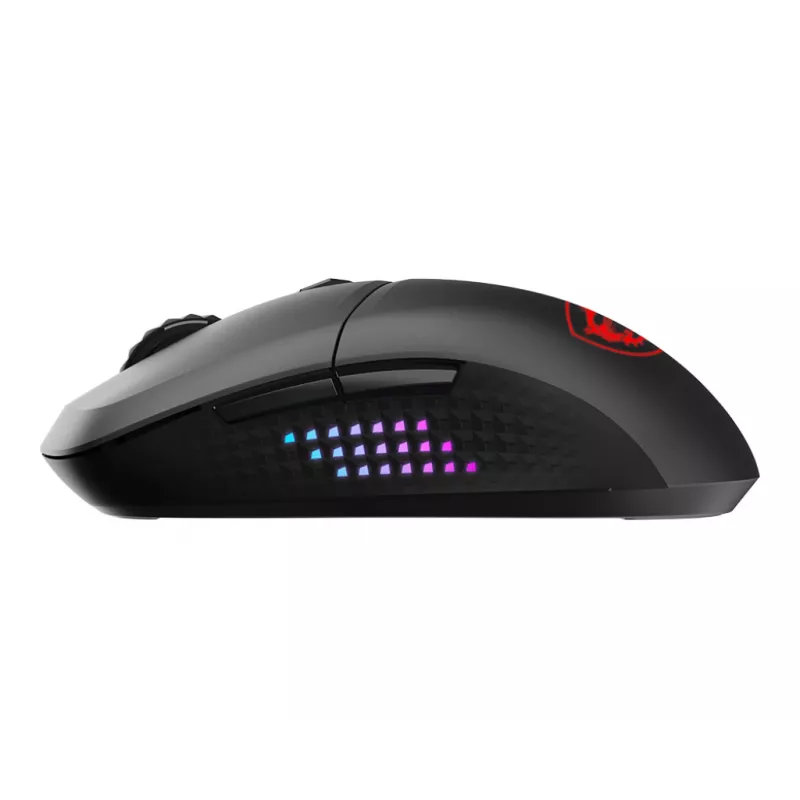 MSI VERSA 300 ELITE WIRELESS belaidė pelė, žaidimams, dešinei rankai, RF Wireless + Bluetooth + USB Type-C, optinė, 26000 DPI