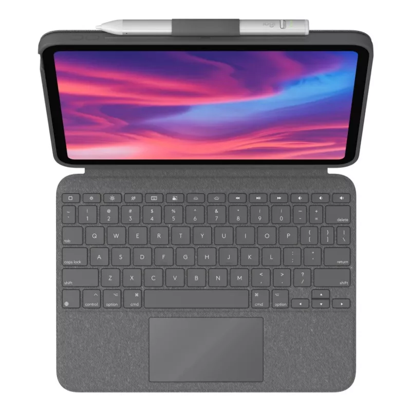 LOGITECH Combo Touch, iPad (10-osios kartos), Oksfordo pilka, QWERTY JK