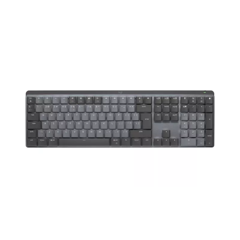 LOGITECH MX Mechanical belaidė apšviesta klaviatūra – grafito, US International, taktiliniai tylūs jungikliai