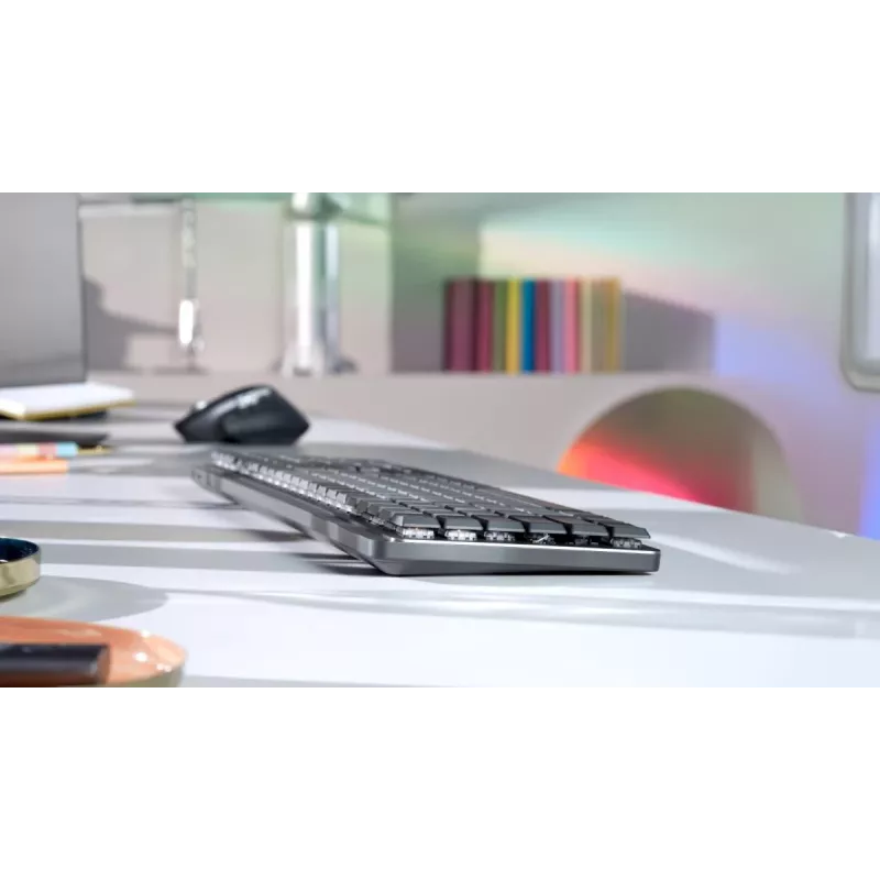 LOGITECH MX Mechanical belaidė apšviesta klaviatūra – grafito, US International, taktiliniai tylūs jungikliai