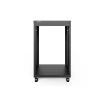DIGITUS 16U AVS stovas 780x507x460mm srieginės tvirtinimo angos, ratukai, juoda