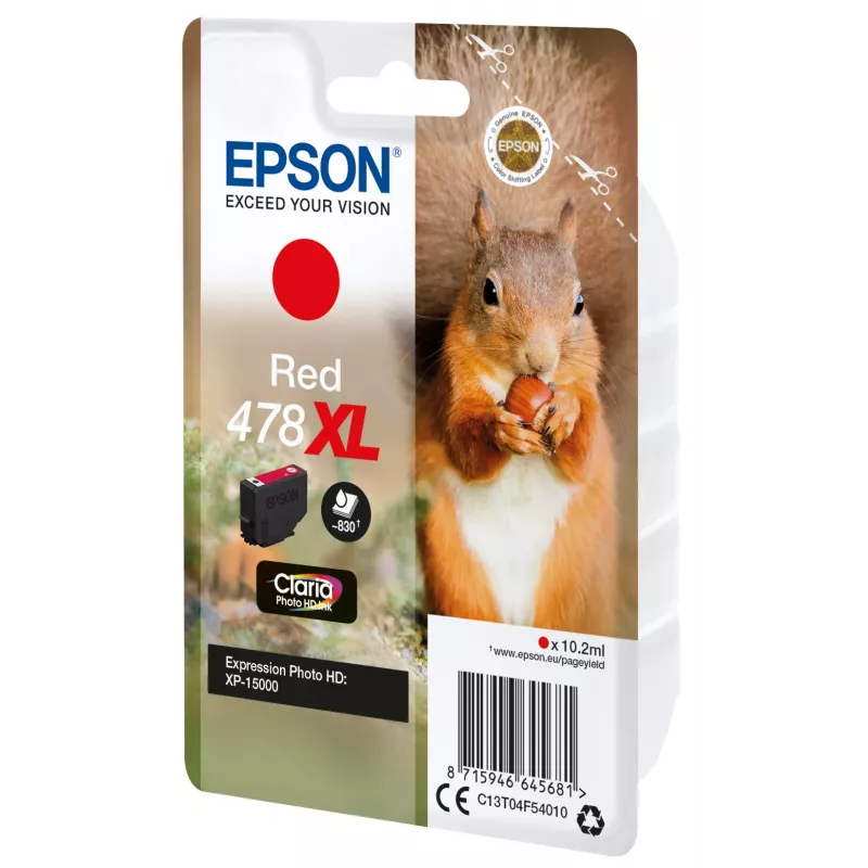 Epson Squirrel Singlepack Red 478XL Claria Photo HD rašalo kasetė