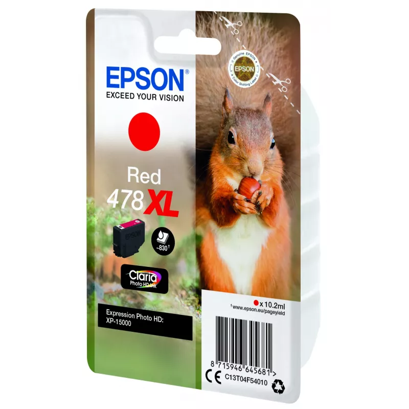 Epson Squirrel Singlepack Red 478XL Claria Photo HD rašalo kasetė