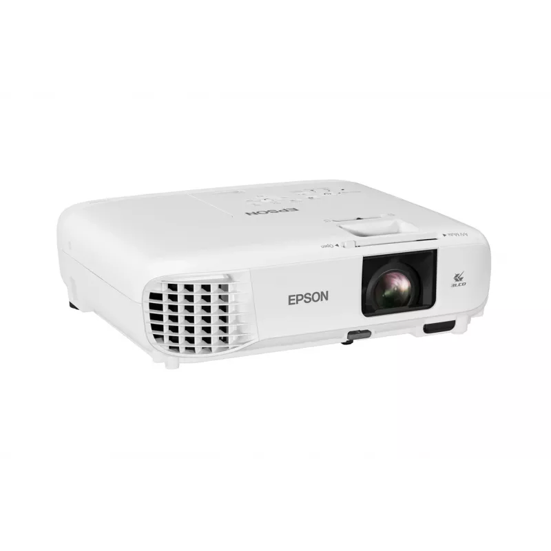Stalinis projektorius Epson EB-W49 — 3LCD, WXGA 1280×800, 3800 ANSI lm, 16:10, 1,2x rankinis priartinimas, 2,7 kg, baltas