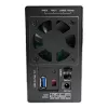 LC-POWER LC-35U3-RAID-2, išorinis 2 x 3,5 colių kietųjų diskų dėklas su RAID, aliuminis, juodas