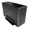 LC-POWER LC-35U3-RAID-2, išorinis 2 x 3,5 colių kietųjų diskų dėklas su RAID, aliuminis, juodas