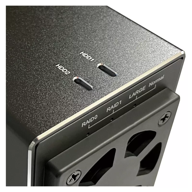 LC-POWER LC-35U3-RAID-2, išorinis 2 x 3,5 colių kietųjų diskų dėklas su RAID, aliuminis, juodas