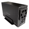 LC-POWER LC-35U3-RAID-2, išorinis 2 x 3,5 colių kietųjų diskų dėklas su RAID, aliuminis, juodas