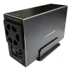 LC-POWER LC-35U3-RAID-2, išorinis 2 x 3,5 colių kietųjų diskų dėklas su RAID, aliuminis, juodas
