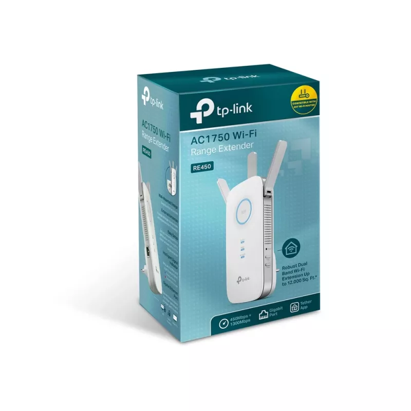 TP-Link RE450 belaidis tinklo stiprintuvas, 1750 Mbps, Gigabit, baltas