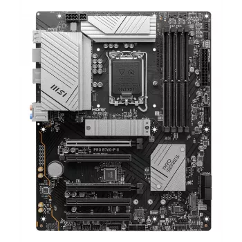 Motininė plokštė MSI PRO B760-P II ATX – Intel B760, LGA 1700, DDR5, 4x DIMM, 256 GB, 2.5Gb LAN, HDMI 2.1, 2x M.2