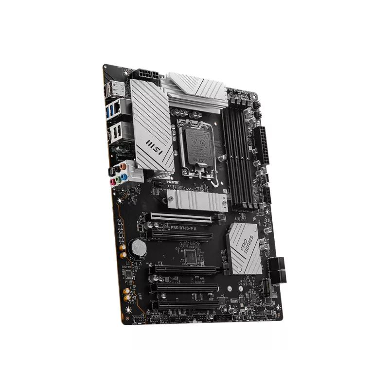 Motininė plokštė MSI PRO B760-P II ATX – Intel B760, LGA 1700, DDR5, 4x DIMM, 256 GB, 2.5Gb LAN, HDMI 2.1, 2x M.2