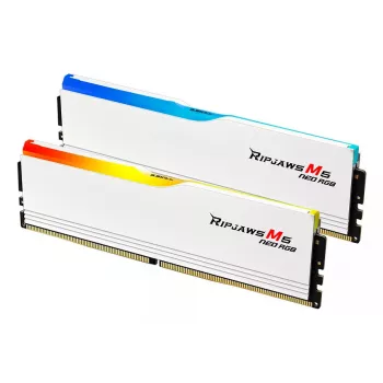 DIMM 32 GB DDR5-6000 (2x 16 GB) Dual-Kit, Arbeitsspeicher weiß, F5-6000J3636F16GX2-RM5NRW, Ripjaws M5 Neo RGB, AMD EXPO