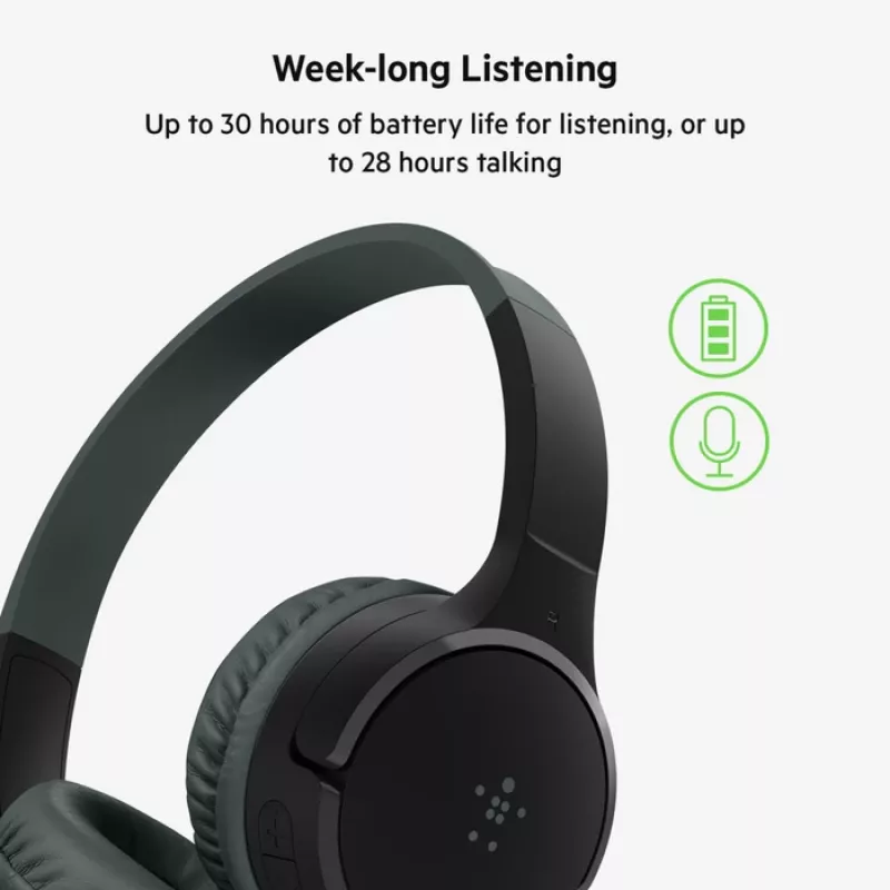 BELKIN Ausinės Vaikams Soundform Mini – Belaidės Stereo Ausinės – Juodos