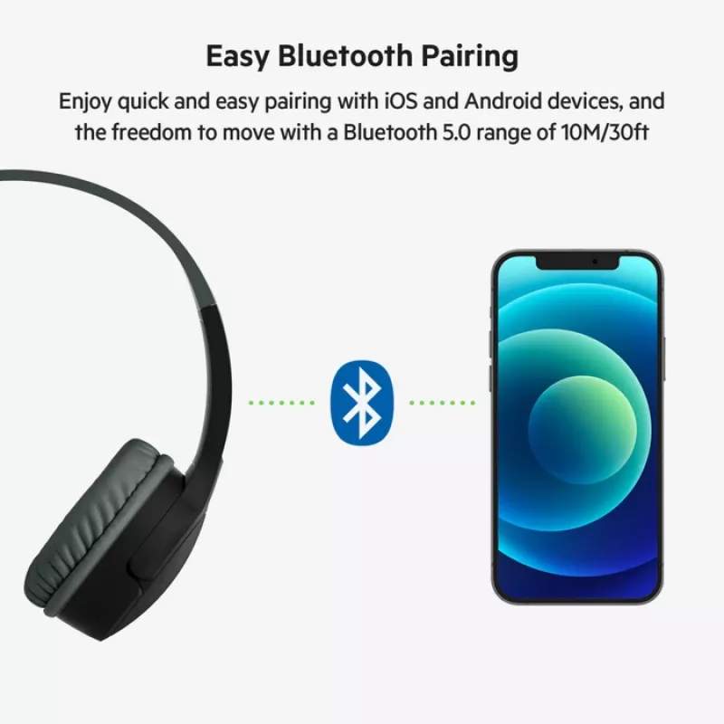 BELKIN Ausinės Vaikams Soundform Mini – Belaidės Stereo Ausinės – Juodos
