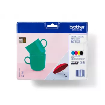 Kasetė Brother LC-227XLVALBP 4 vnt. Originali juoda, žydra, rausvai raudona, geltona