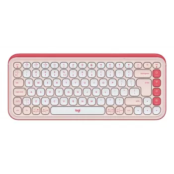 LOGITECH belaidė klaviatūra - Pop Icon Keys - Rožinė ir Balta Qwerty UK