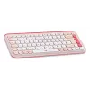 Logitech POP Icon Keys belaidė klaviatūra, rožinė, QWERTY, JAV tarptautinė