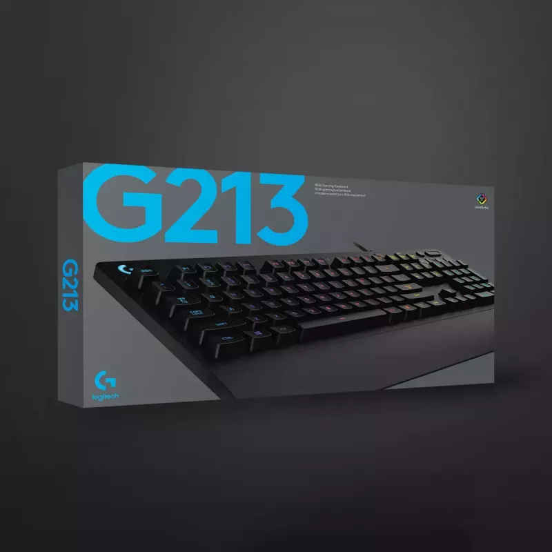 Žaidimų klaviatūra Logitech G G213 Prodigy pilno dydžio RGB LED laidas