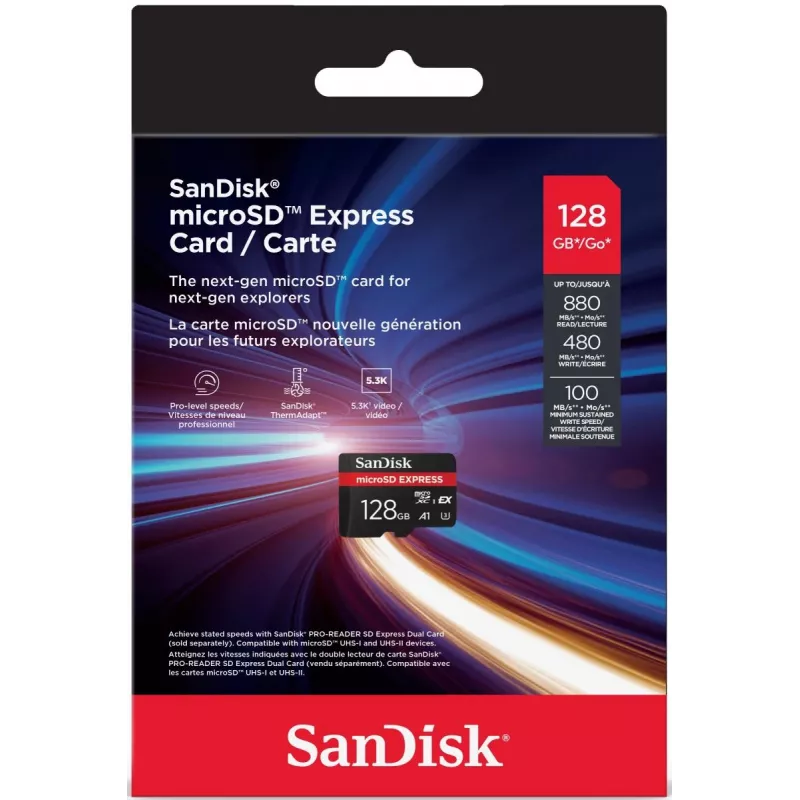 MicroSD kortelė SanDisk 128GB UHS-I Express SDSQXFN-128G-GN4NN