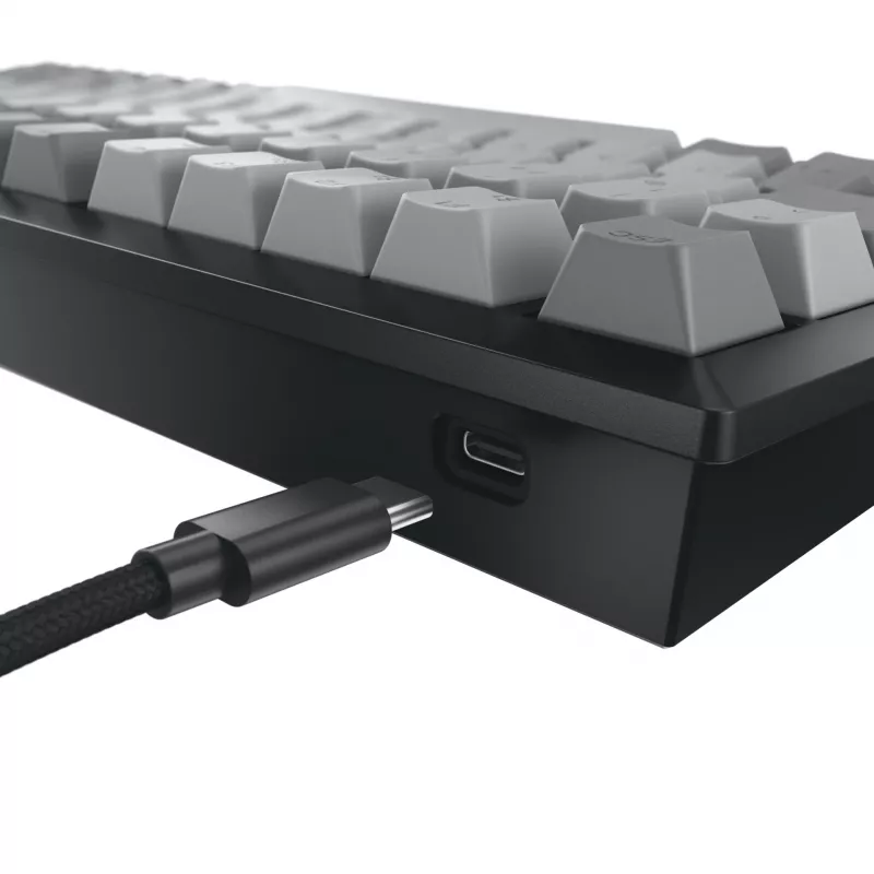 CHERRY KW 300 MX klaviatūra, belaidė USB + Bluetooth, QWERTZ vokiškas išdėstymas, juoda, varinė, pilka