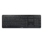 CHERRY Stream Ultimate klaviatura namams ir biurui USB + RF belaidė + Bluetooth QWERTZ vokiška juoda