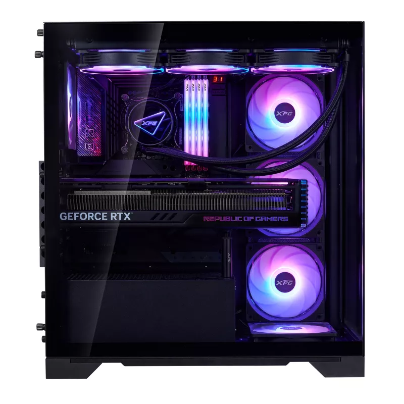 XPG INVADER X BTF vidutinis bokštinis korpusas juodas