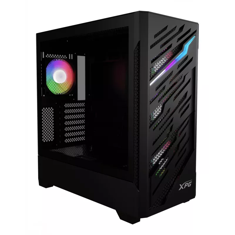 XPG STARKER AIR BTF Midi Tower Juodas, korpusas, ATX, EATX, micro ATX, Mini-ITX, SPCC, grūdintas stiklas
