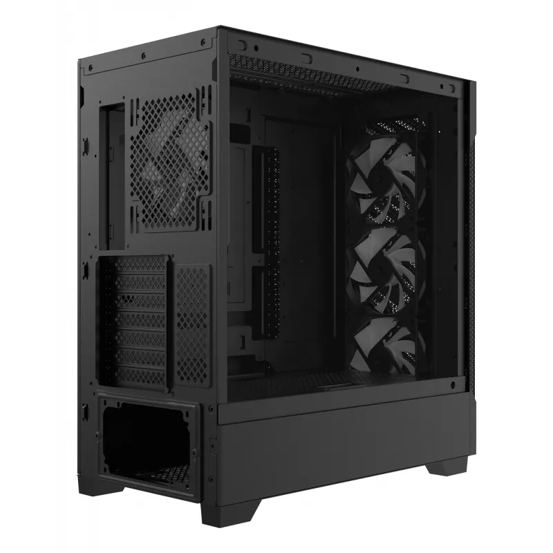 XPG STARKER AIR BTF Midi Tower Juodas, korpusas, ATX, EATX, micro ATX, Mini-ITX, SPCC, grūdintas stiklas